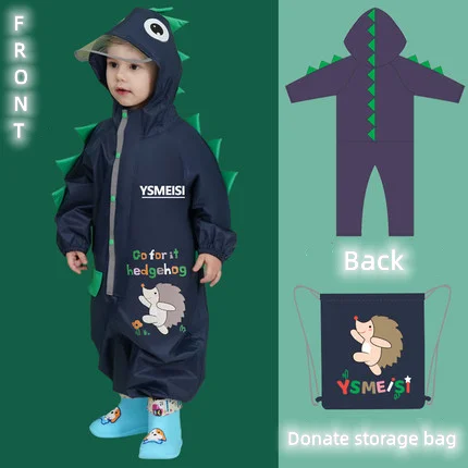 2022 Hot Sale Impermeable EVA Hooded  Rain Gear for Children