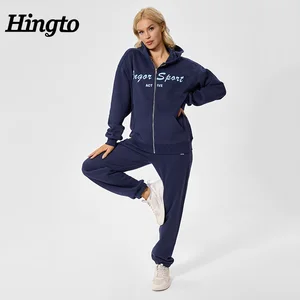 Manufacturer Running Fitness Sportswear High Quality Jogger Suits Custom Sweatpants and Hoodie Sets Women Oversized Tracksuits