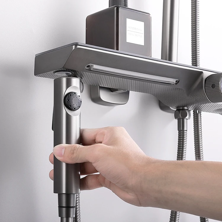 Juego de mezclador completo de ducha para baño frío y caliente