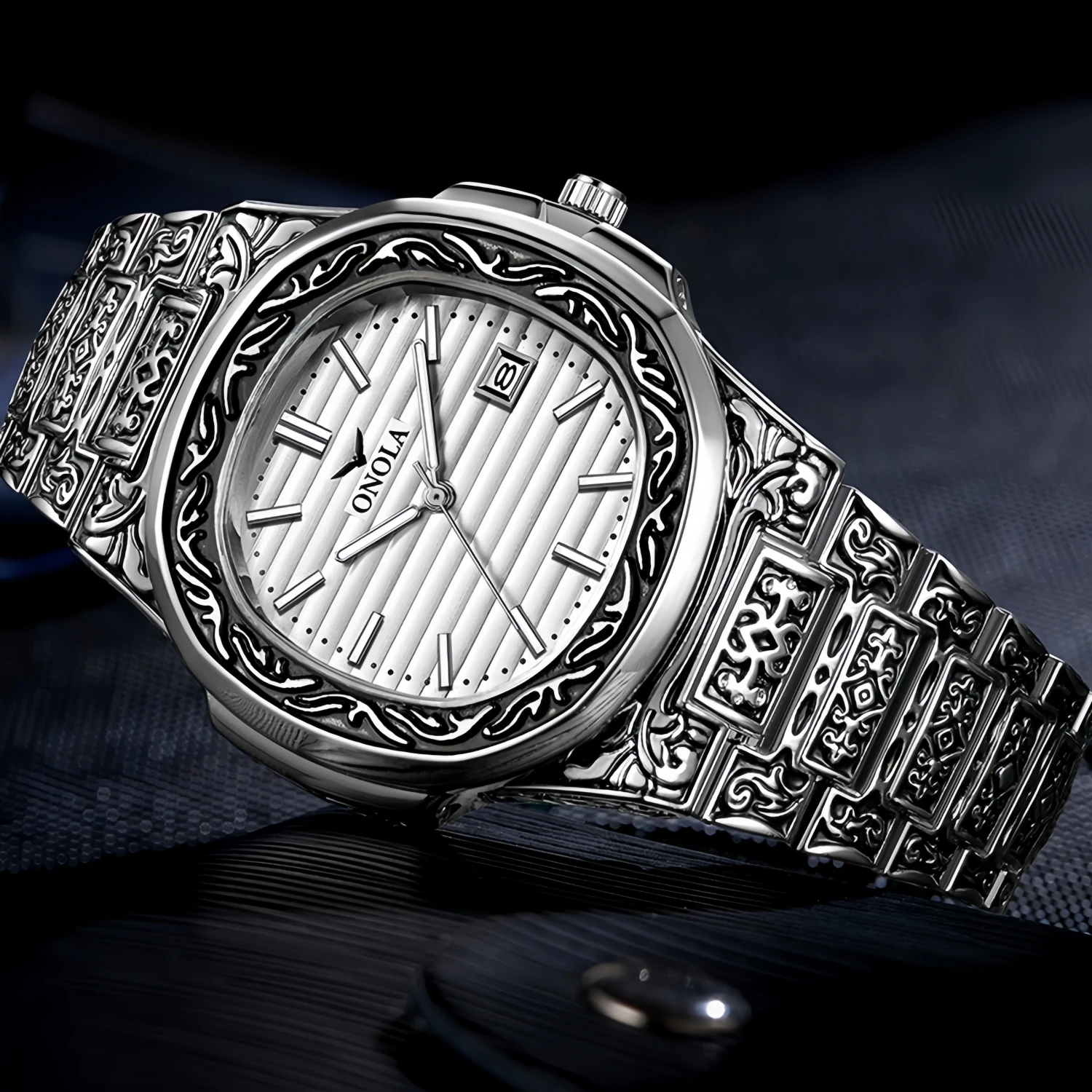 Luxury Gold Watches for Men ONOLA Business Retro Waterproof Muslim Quartz Watch Factory Wholesale Watches ON3808