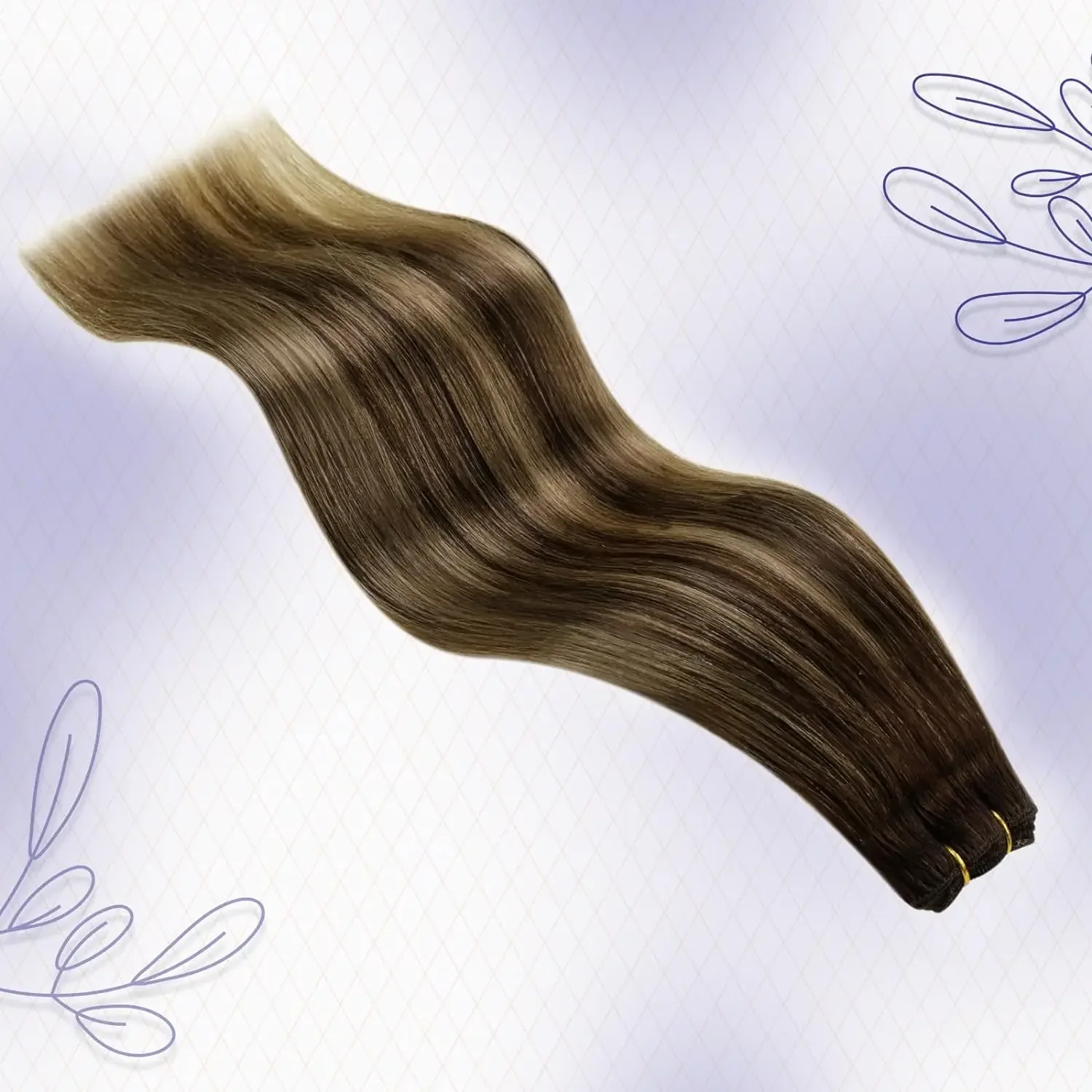 LaaVoo Weft Haarverlängerungen zum Einnähen für Frauen, 24 Zoll, 100 g, 100 % Remy-Echthaar, natürliches brasilianisches Menschenhaar, blondes Weft_voghion.com