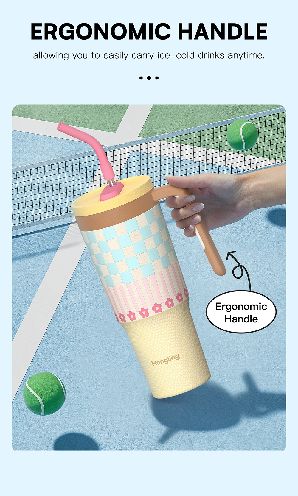 KOLINK 40oz Tumbler with Straw Display 3