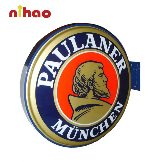 Наружная, внутренняя, пользовательская круглая реклама NIHAO, светодиодная неоновая световая коробка, вывеска для бара, ресторана, промоакция