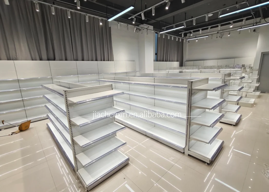 Factory Custom Size Color Metal Grocery Store Display Shelf Supermarket Display Racks Shelves