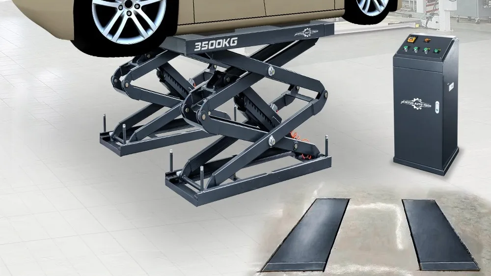 Jintuo Ce Certified Car Hoist Scissor Auto Lift /underground Wheel