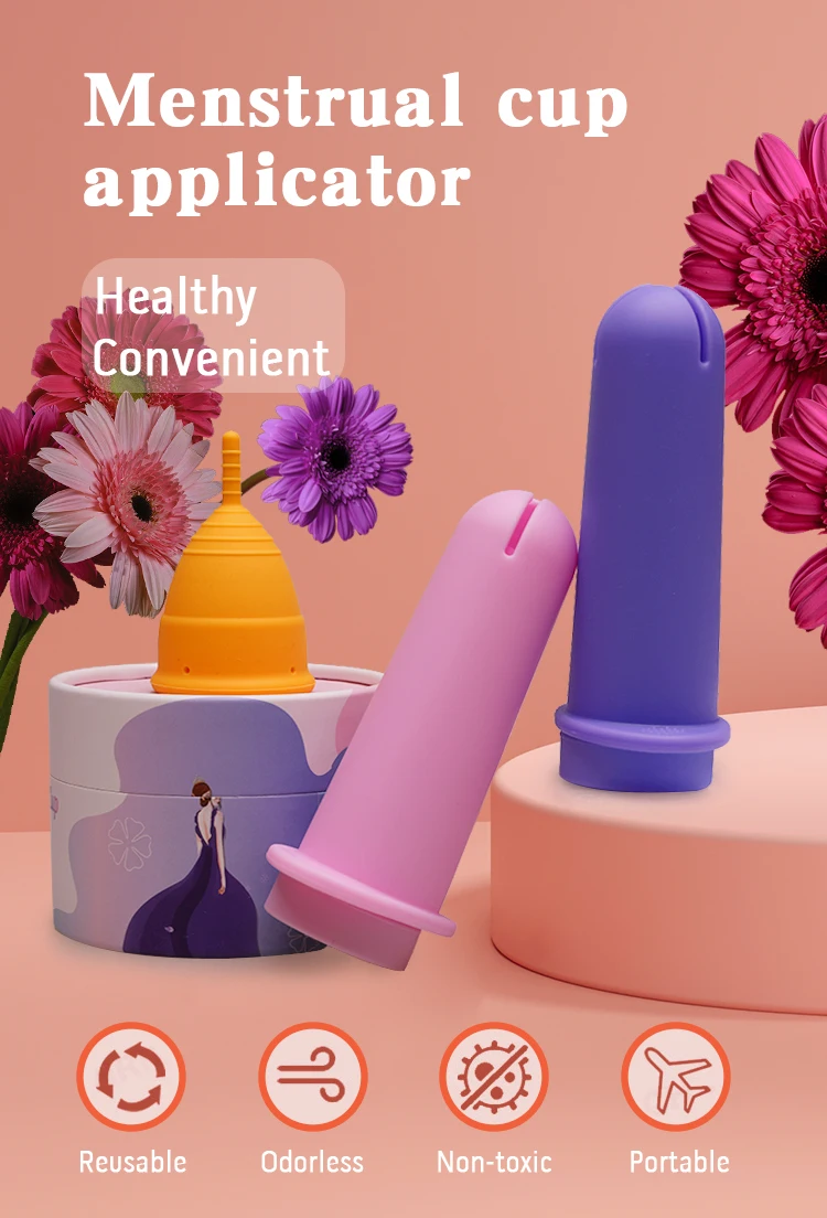 2023 New Design Menstrual Cup Applicator Silicone Applicator Insert