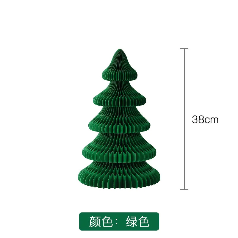 Christmas Decoration Tree Bell Shape Paper Craft Honeycomb Paper  Tree Designs