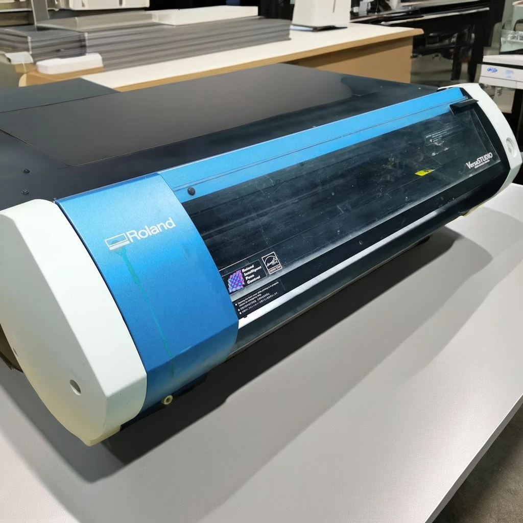 Used Roland BN20 4-Color Eco Solvent Inkjet Printer Cutter Automatic Vinyl Banner & Car Stickers Label Printer & Cutter Machine
