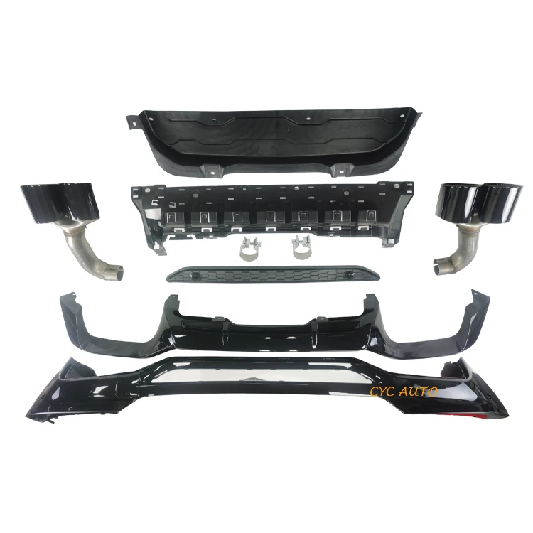 Auto X4 Series Upgrade Diffuser for BMW G02 X4M Rear Diffuser with Pipe Car Parts Bodykit