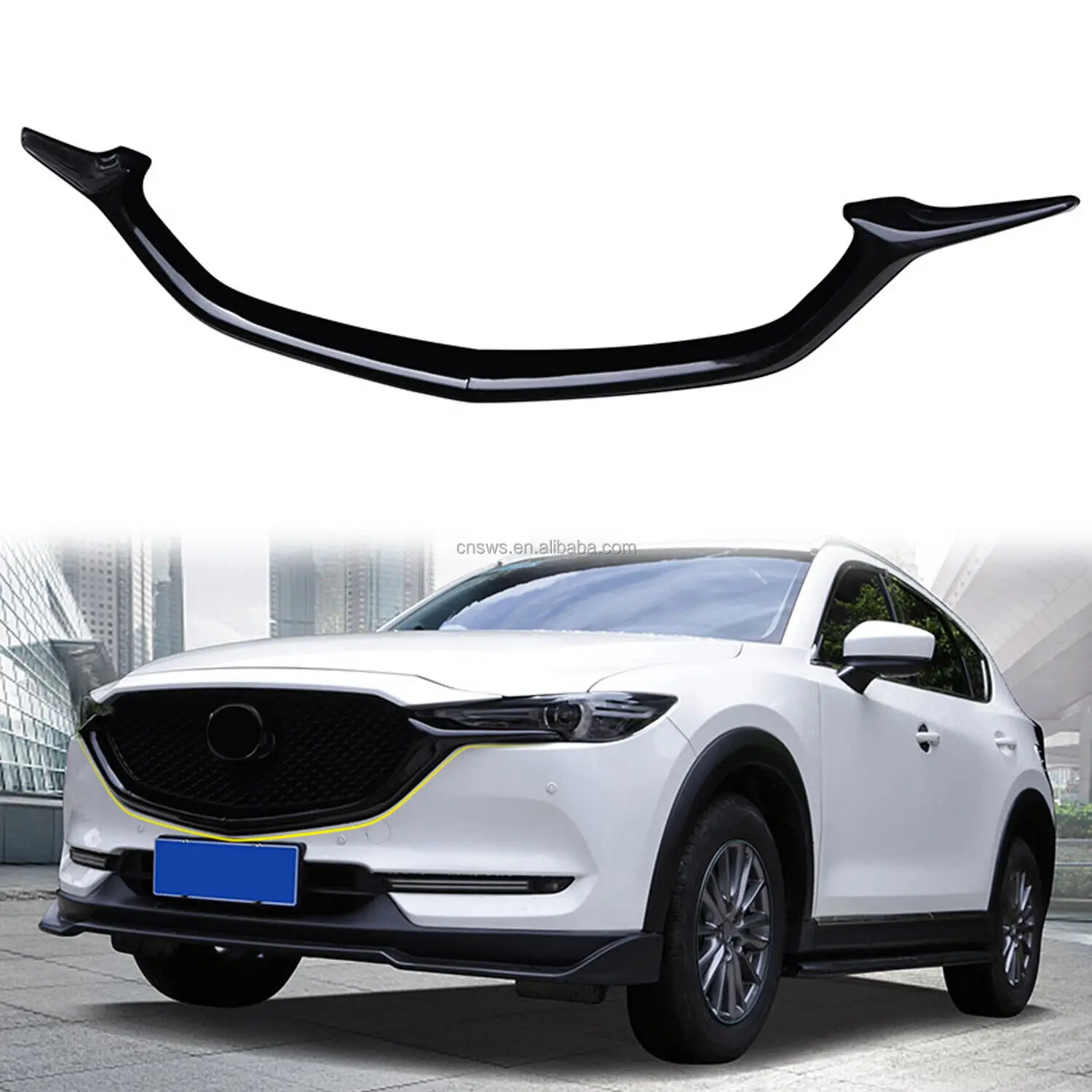 product front bumper driver side lower grille molding for mazda cx 5 2017 oem kb8a 50 7k1b glossy black front side grille stripe cover-35