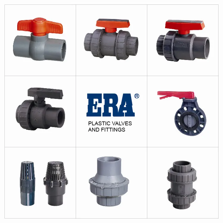PVC/UPVC Valves and Fitting Red Handle PCS Ball Valve With Stainless Steel Handle