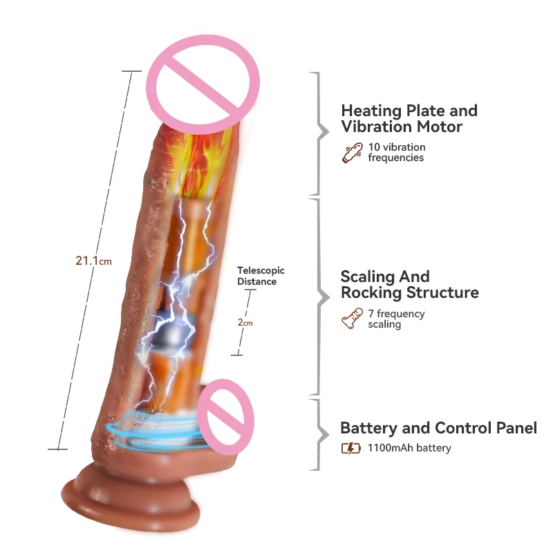 Wireless Remote Control Dildos Penis Suction Cup Penis Phallus Realistic Dildo Vibrator Sex Toys Artificial Rubber for Women