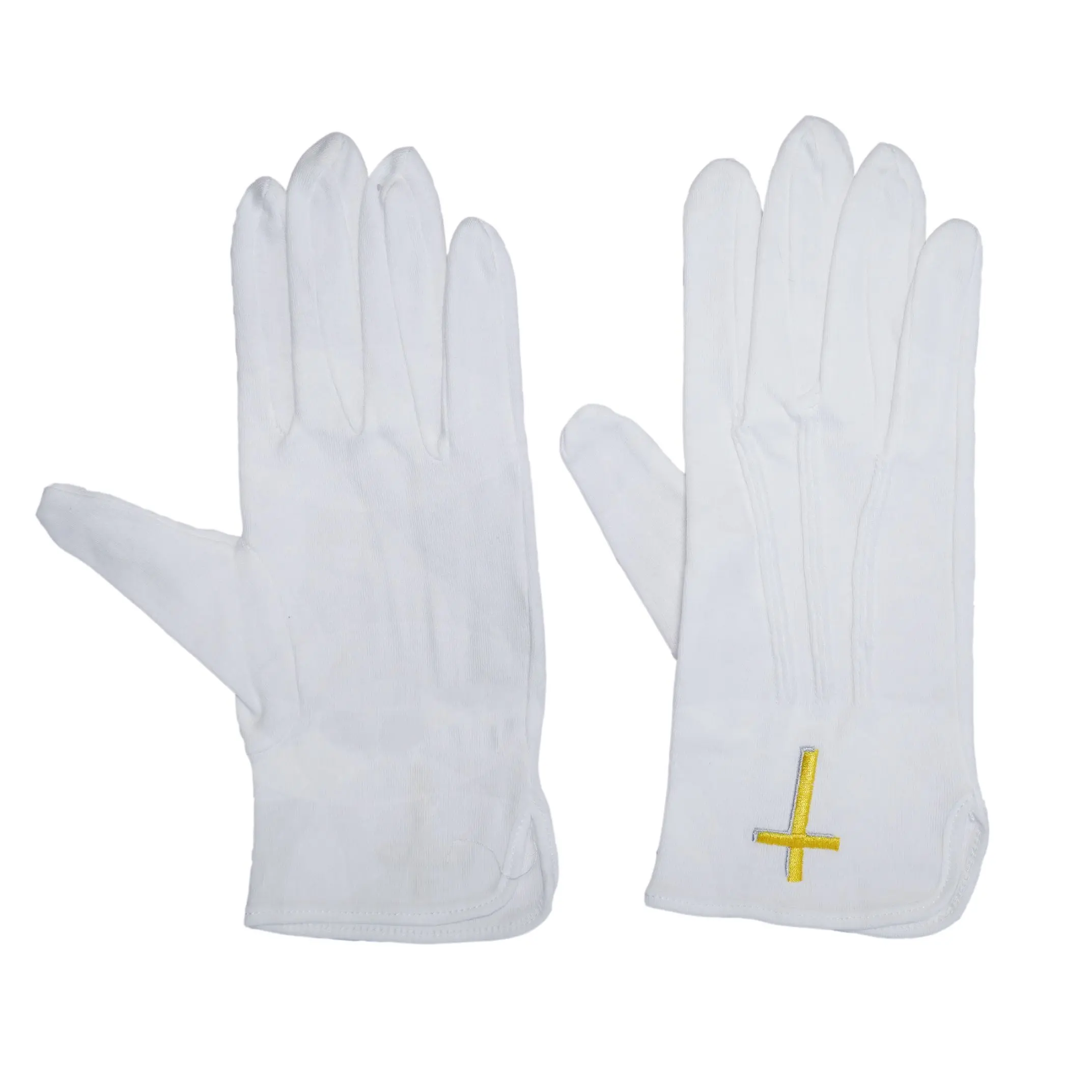 Индивидуальная вышивка логотипа Multi-шаблон freemason 100 белая хлопковая Униформа Платье для церкви масонская регалия ручные перчатки для нас