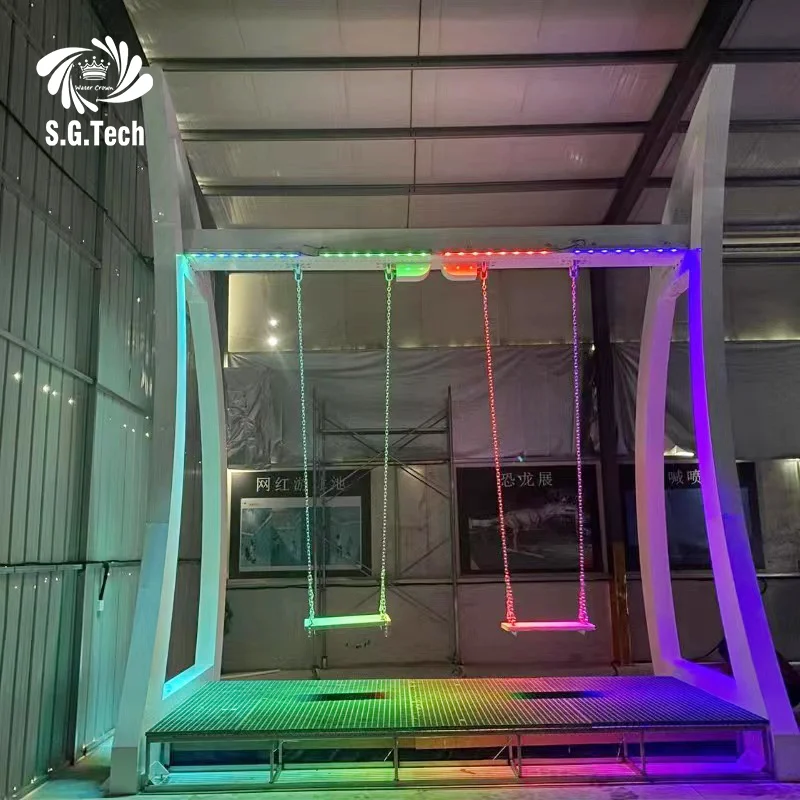 Виробник фонтанів з водяною короною, індивідуальний рухомий водяний завісний фонтан для вуличних розважальних майданчиків, передовий ЧПУ-контроль, великомасштабні водяні ландшафти