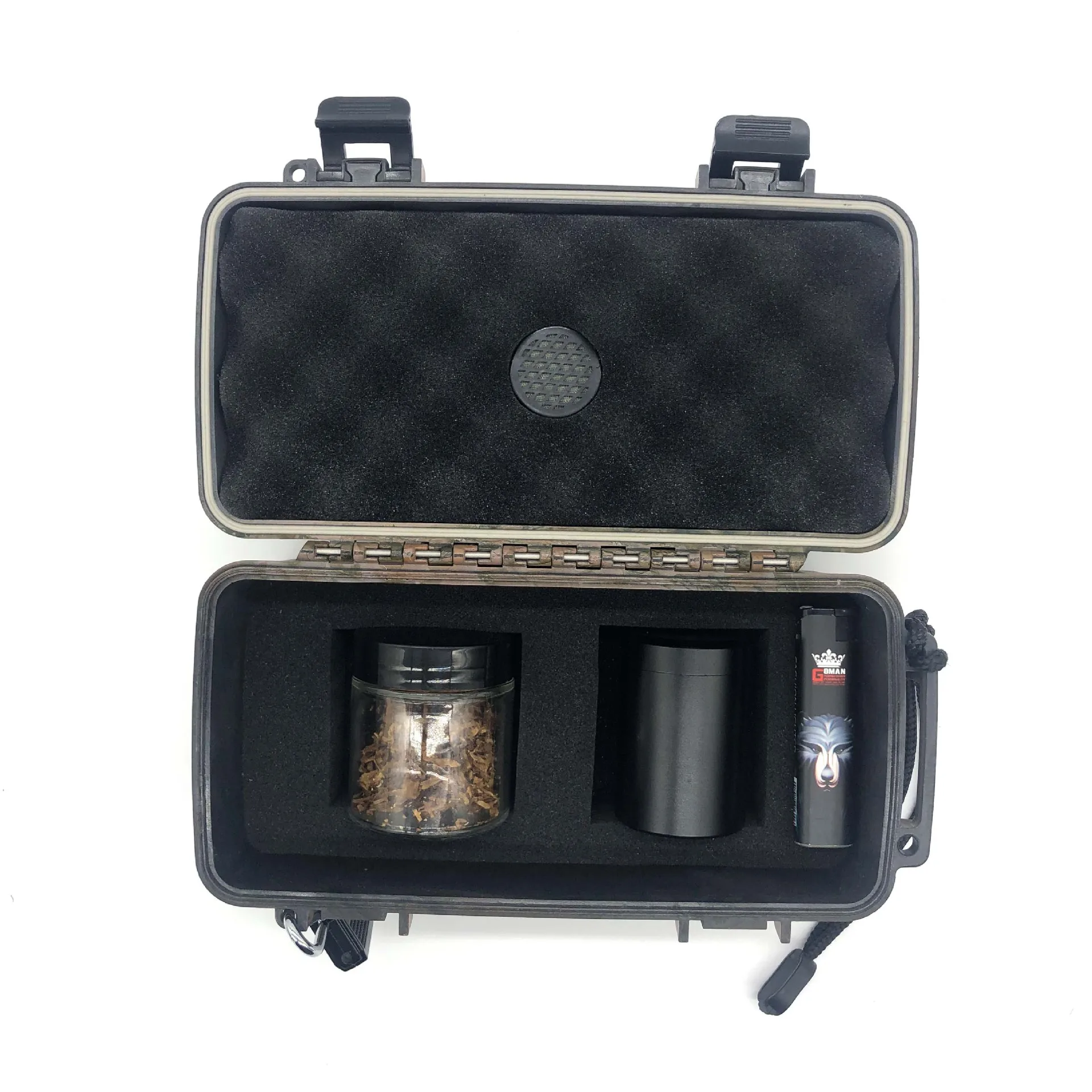 Source Wholesale OEM cigar storage box humidor of plastic material ABS  custom logo waterproof luxury portable cigar travel case on m.