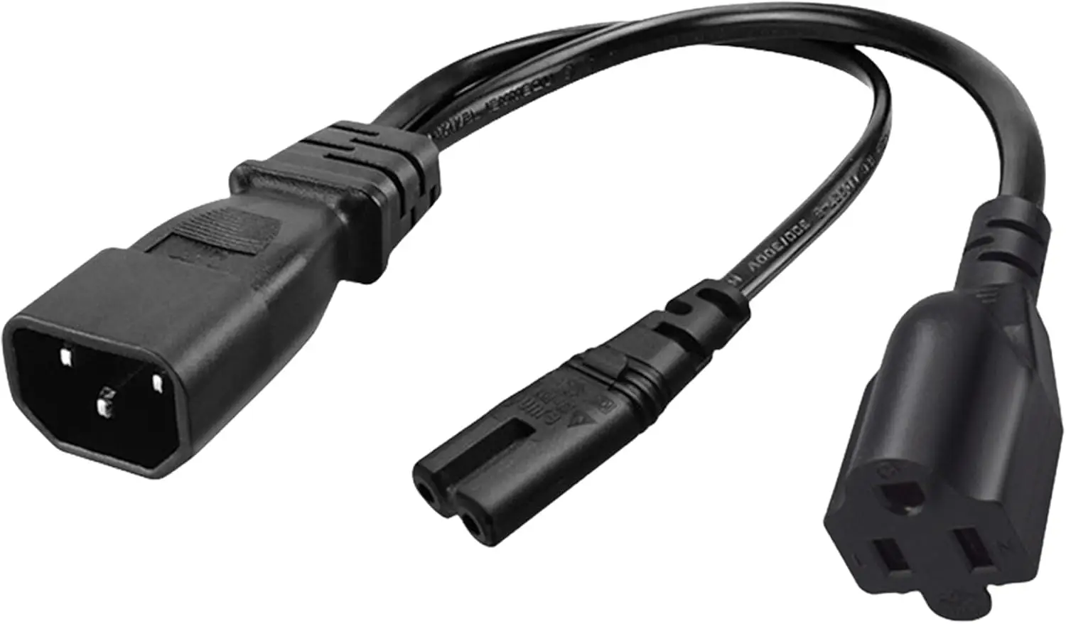 Cavo di alimentazione US NEMA 5 15R IEC 60320 C14 0.4m nero