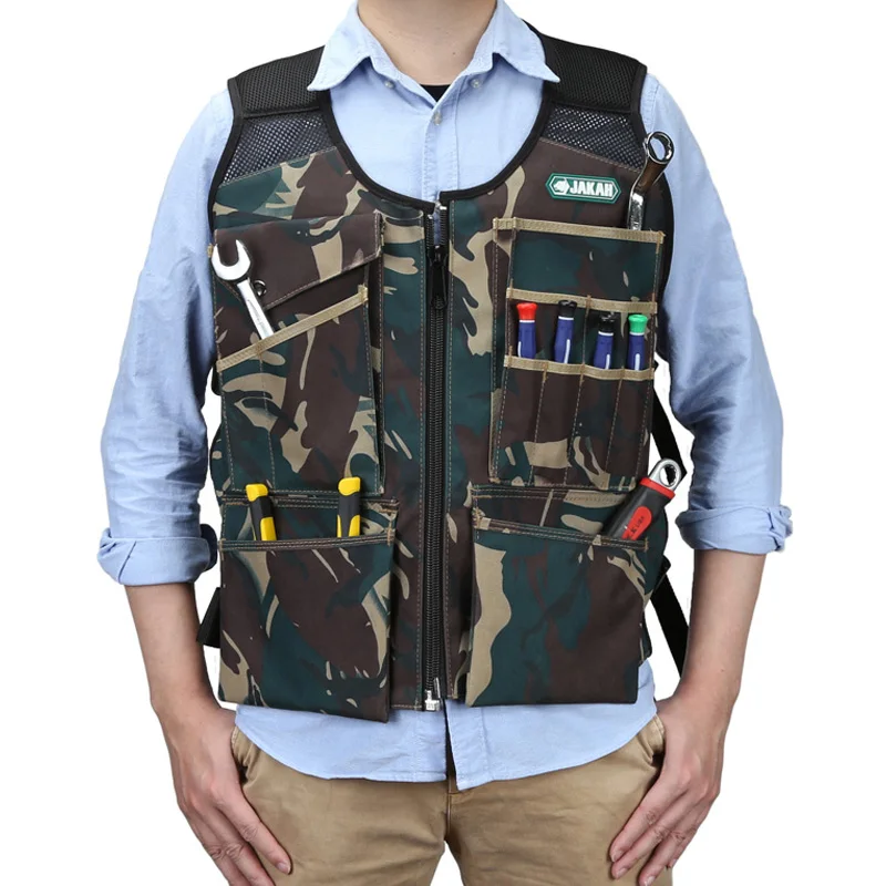 Functional Tool Vest With Holder Bag Fully Adjustable Comfortably Fit Most  Builders Construction Work - Buy Vest With Pockets,Safety Vest,Electrician  Work Vest Product Product on Alibaba.com