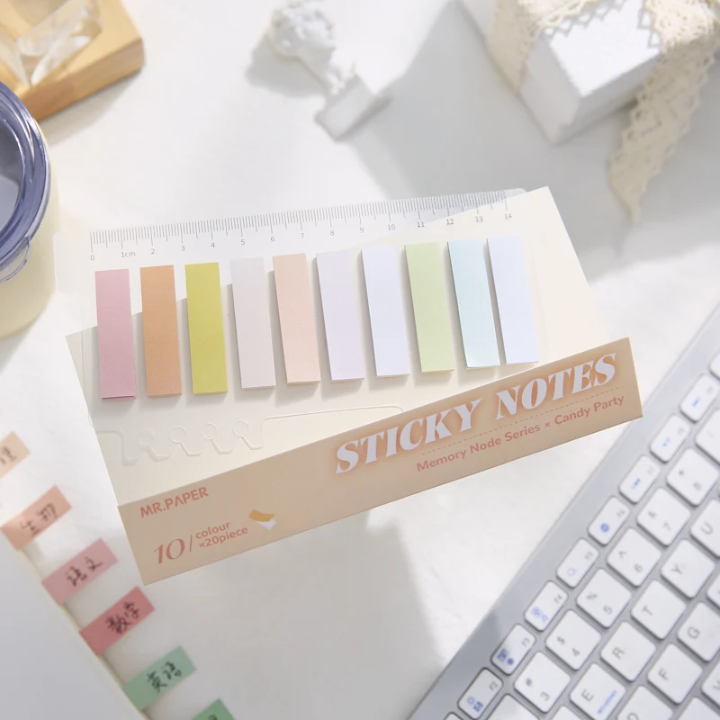 Gradient Index Tabs Sticker Bookmark Flag Sticky Notes Custom Memo ...