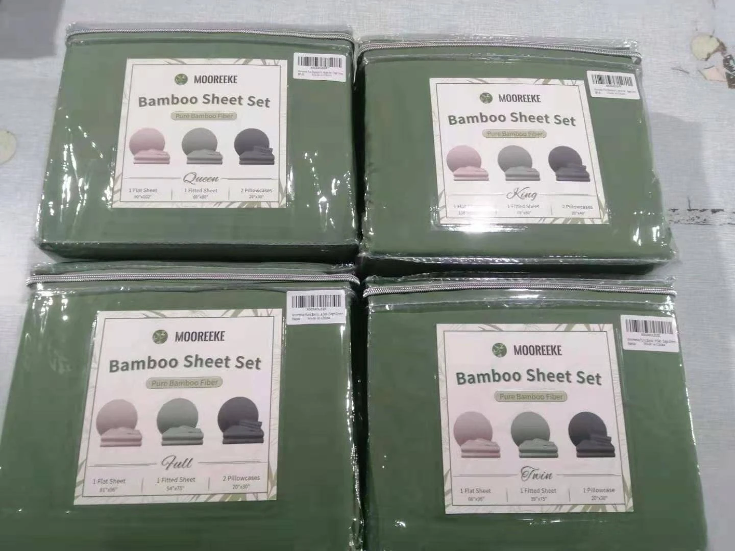 Aoyatex Luxury Hotel Sheets Direct 4pc Solid Color 400tc 100 Bamboo