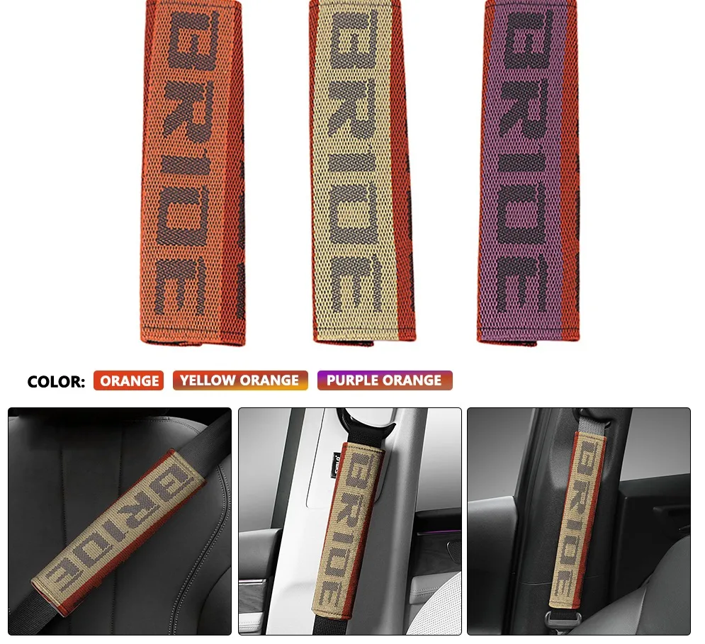 Jdm Bride Embroidery Car Seat Belt Pad Cover 2 Pack Car Seat Belt Pads