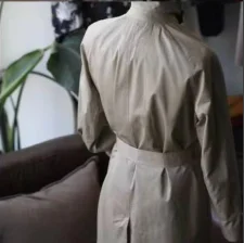 2024 Men's Custom Long Trench Coat With Turn-down Collar Anti-shrink Worsted Fabric Solid Pattern Safari Jacket New Designs Men - Image 3