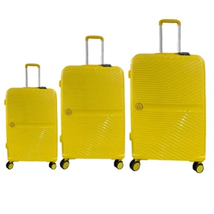 Wholesale PP Material Double Wheel Carry on Custom logo Luggage Suitcase Set