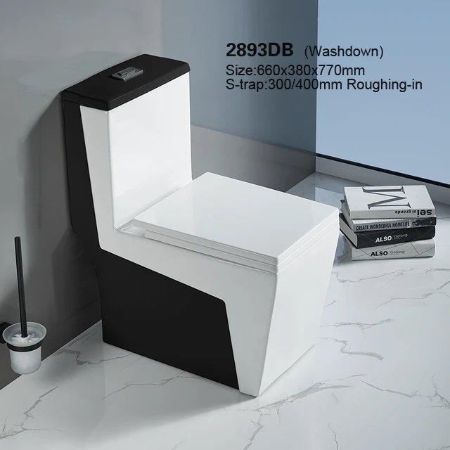 Modern Luxury Design Black Toilet Bowl Sanitary Ware Floor Mounted S