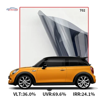 Factory Wholesale 36%VLT Black Solar Control UV Rejection 2PLY Car Solar Window Tint Film 3% VLT Black Carbon Tint 702