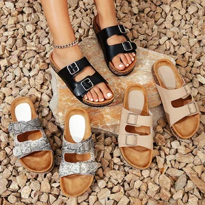 Lazy Person's Open-toe Summer Sandals, Flat Casual Retro Slippers, Women's One-foot Flat Shoes, Large Size