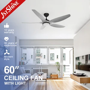 1stshine LED Ceiling Fan Decorative LED Lighting 60 Inches Plastic Blades Big Ceiling Fan