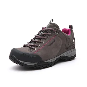 OBM ODM Custom Wholesale Waterproof Nubuck Leather Anti Abrasion Women Hiking Shoes