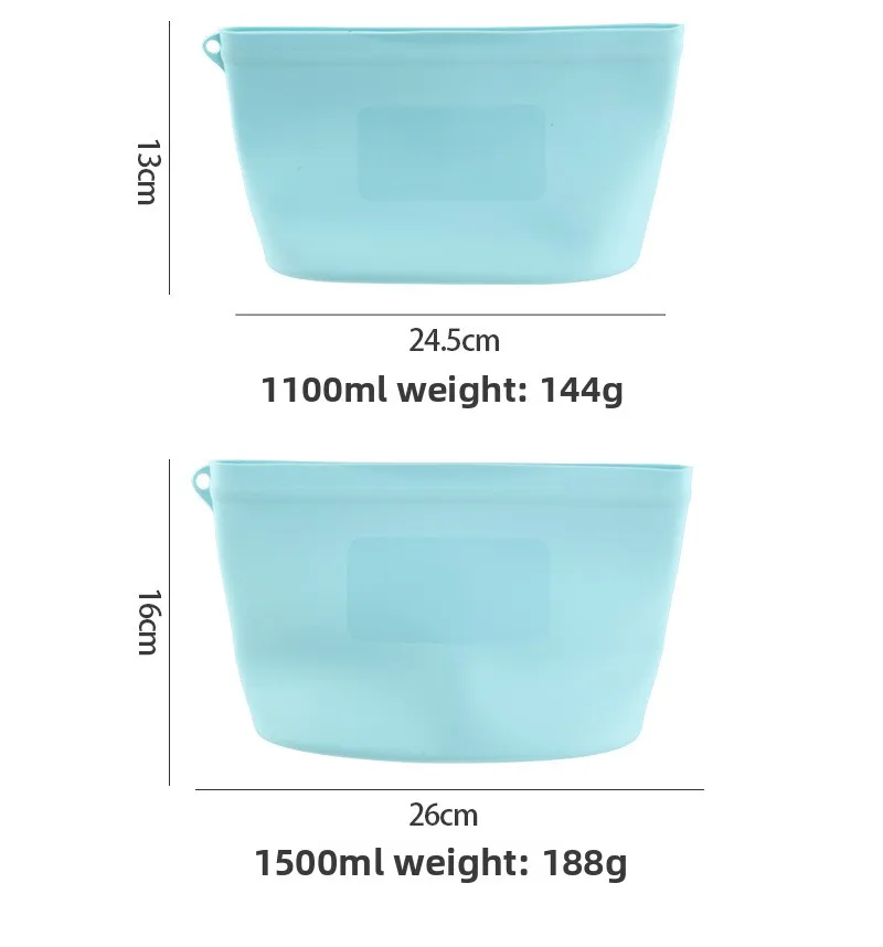 Portable Food-Grade Silicone Bags Microwaveable & for Fresh-Keeping Sorting & Travel Packaging Storage manufacture