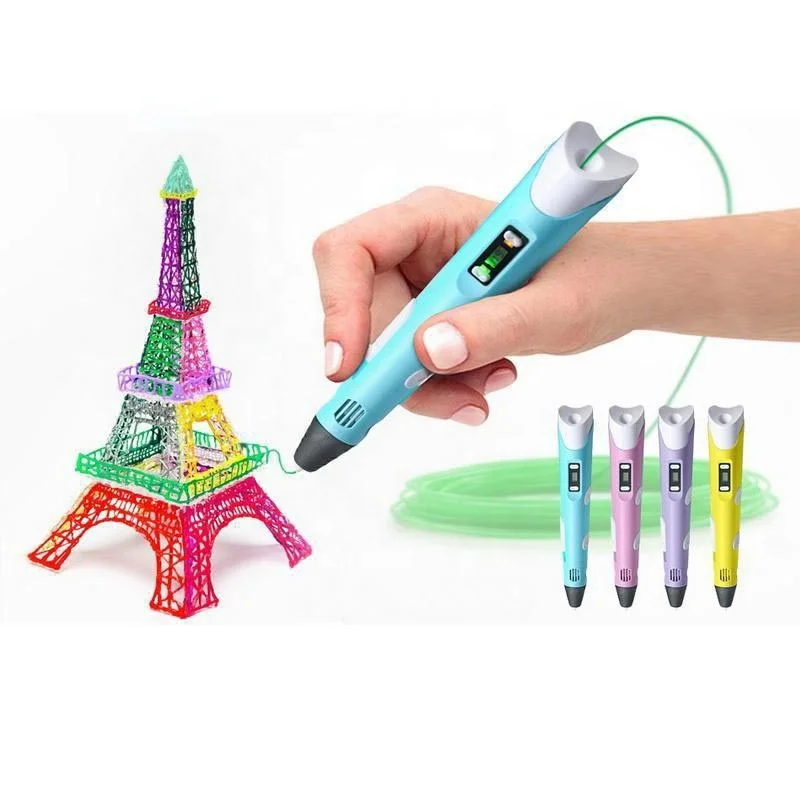 Buy Wholesale China 3d Printing Pen With Display - Includes 3d Pen, 3  Starter Colors Of Pla Filament, Stencil Book & 3d Printing Pen at USD 5.6