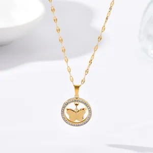 Europe United States  Personality Ring Butterfly Temperament Minimalistic Style Furnace Necklace Pendant