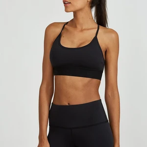 OEM Custom LOGO Breathable Women Sexy Sports Fitness Breathable Yoga Wear Padless Sports Bra