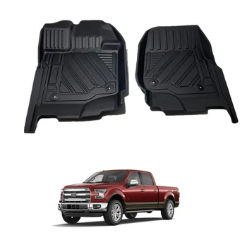 TPE Floor Mats Compatible with Ford F150, Custom Fit Floor Liners for 2015-2020 Ford F150 Super Crew Cab
