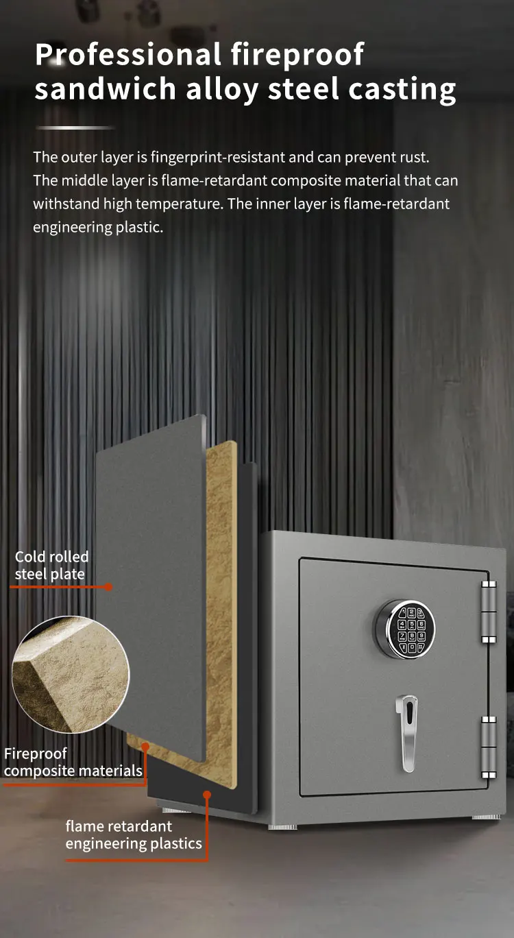CEQSAFE Office Bank Safe Money Digital Fireproof Safe Box Cabinet details