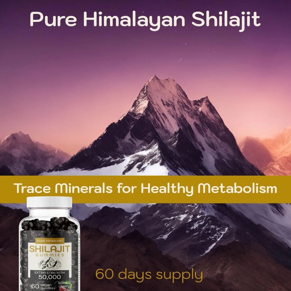Oem Shilajit Gummies Ashwagandha Vitamins B12 D2 Pure Himalayan