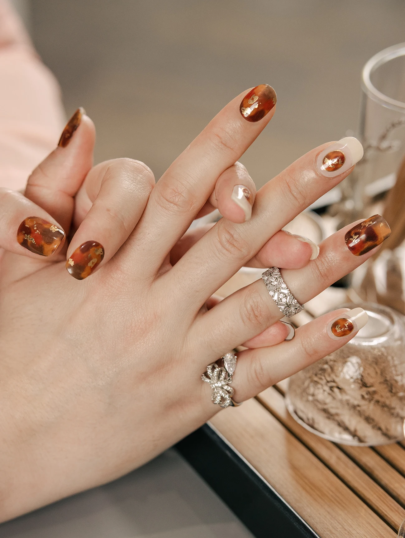 KS006, лидер продаж, 3D осенние зимние наклейки для дизайна ногтей, модные коричневые сахарные маникюрные обертки от фабрики в Гуанчжоу, бесплатный образец