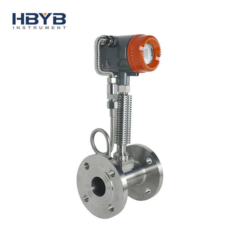 Piezo Sensor for vortex Flow Meter vortex Flowmeter Plug in Very Low Pressure Type Intelligent vortex Steam air Flowmeter Dn100