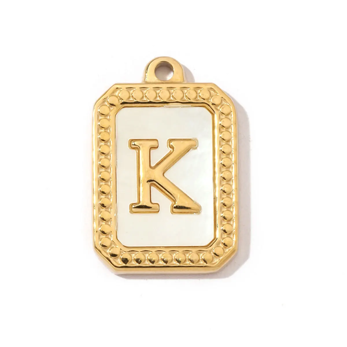 Fashion Vintage 14K Gold Plated Square Shell Titanium Stainless