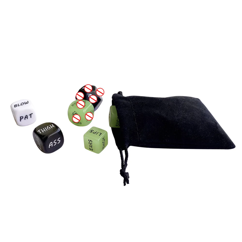 Delove Six-in-one English Fun Dice Set for Couple Foreplay Multi Position Action Fun Dice Adult Sex Toy