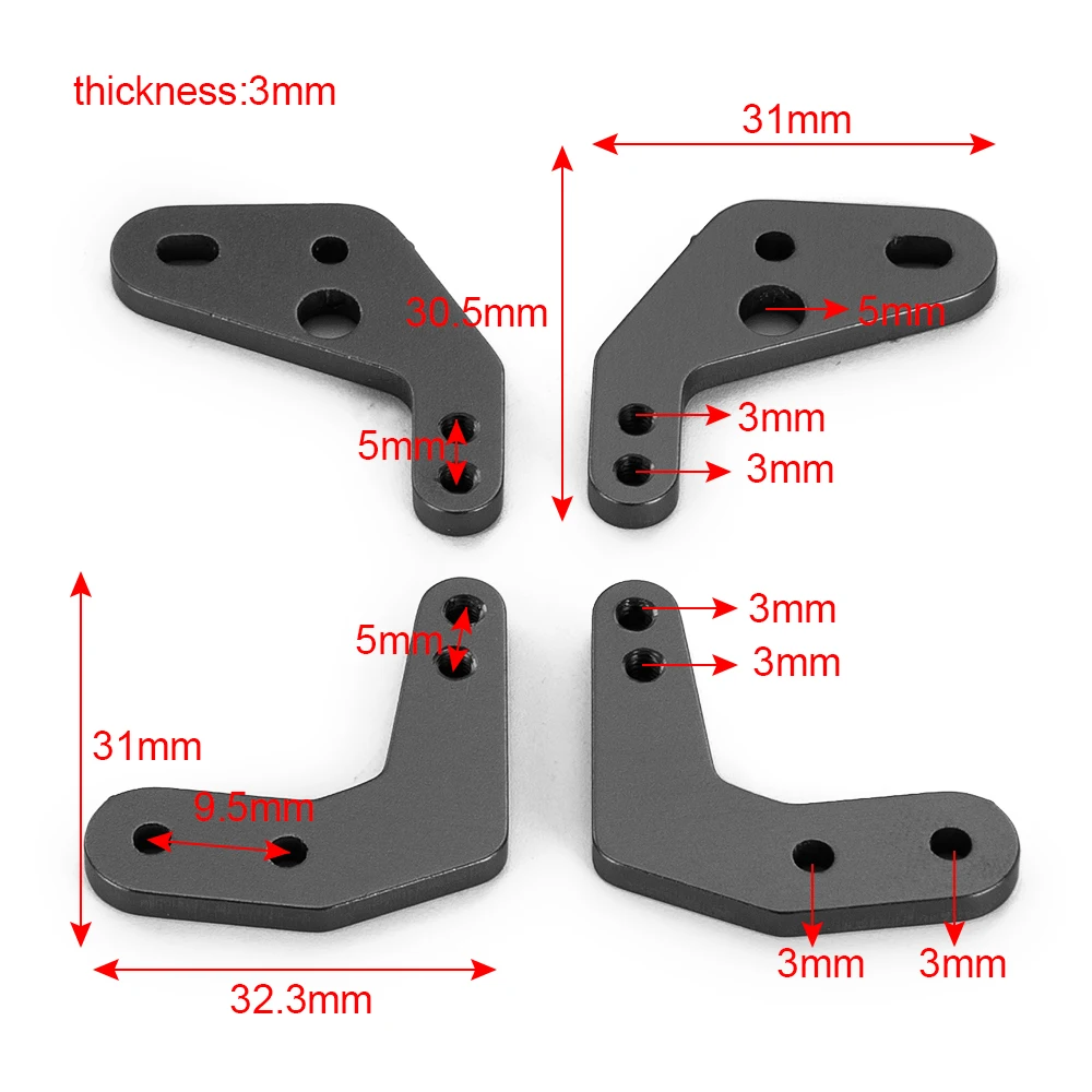 Color: Red Parts & Accessories Alloy Shock Absorber Mount Height Angle Stand Tower for 1/10 RC Axial SCX10 II Color: Red Parts & Accessories Alloy Shock Absorber Mount Height Angle Stand Tower for 1/10 RC Axial SCX10 II