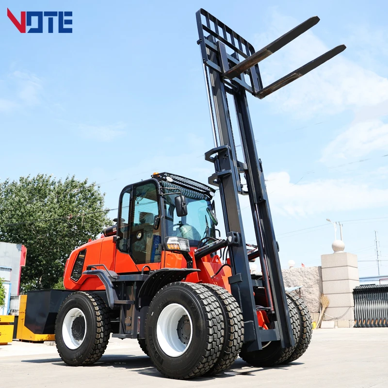 VOTE China 4x4 Drive Forklift off Road Four Wheel All Terrain Forklift 3Ton Truck Handling Equipment Applicable diesel Home Farm