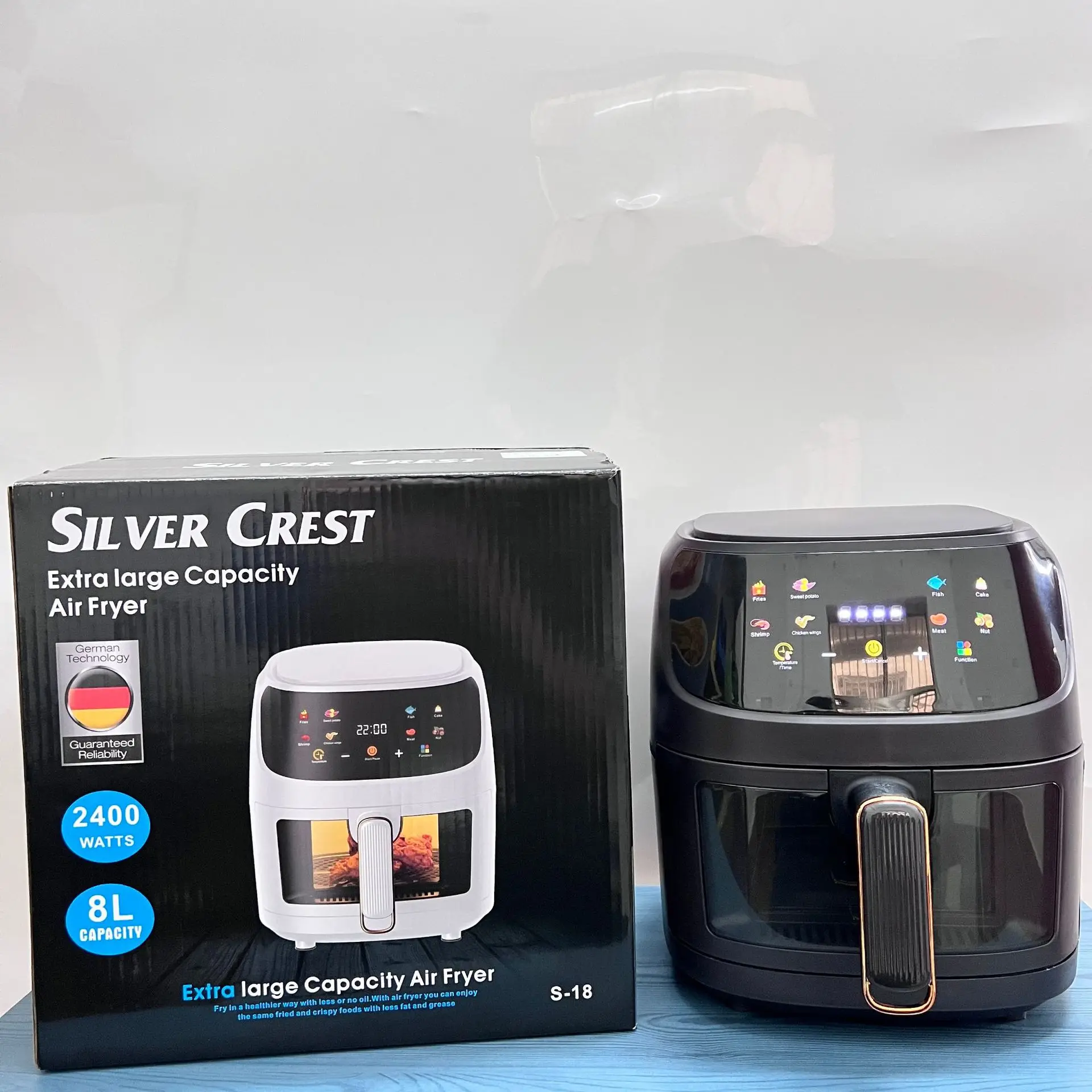 Wholesale Silver Crest 2400W Digital Control Electric Air Fryer 8L Large Capacity Stainl aperçu 5