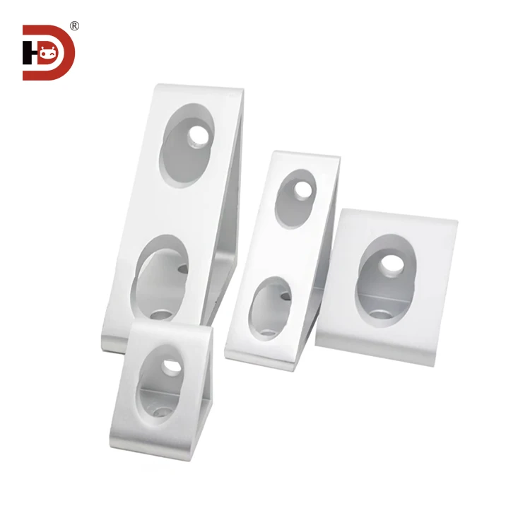 Aluminum Profile 90 Degree Corner Code Connector, Aluminum Alloy 20/30/40 Fixed Right Angle Triangular Corner Accessory details