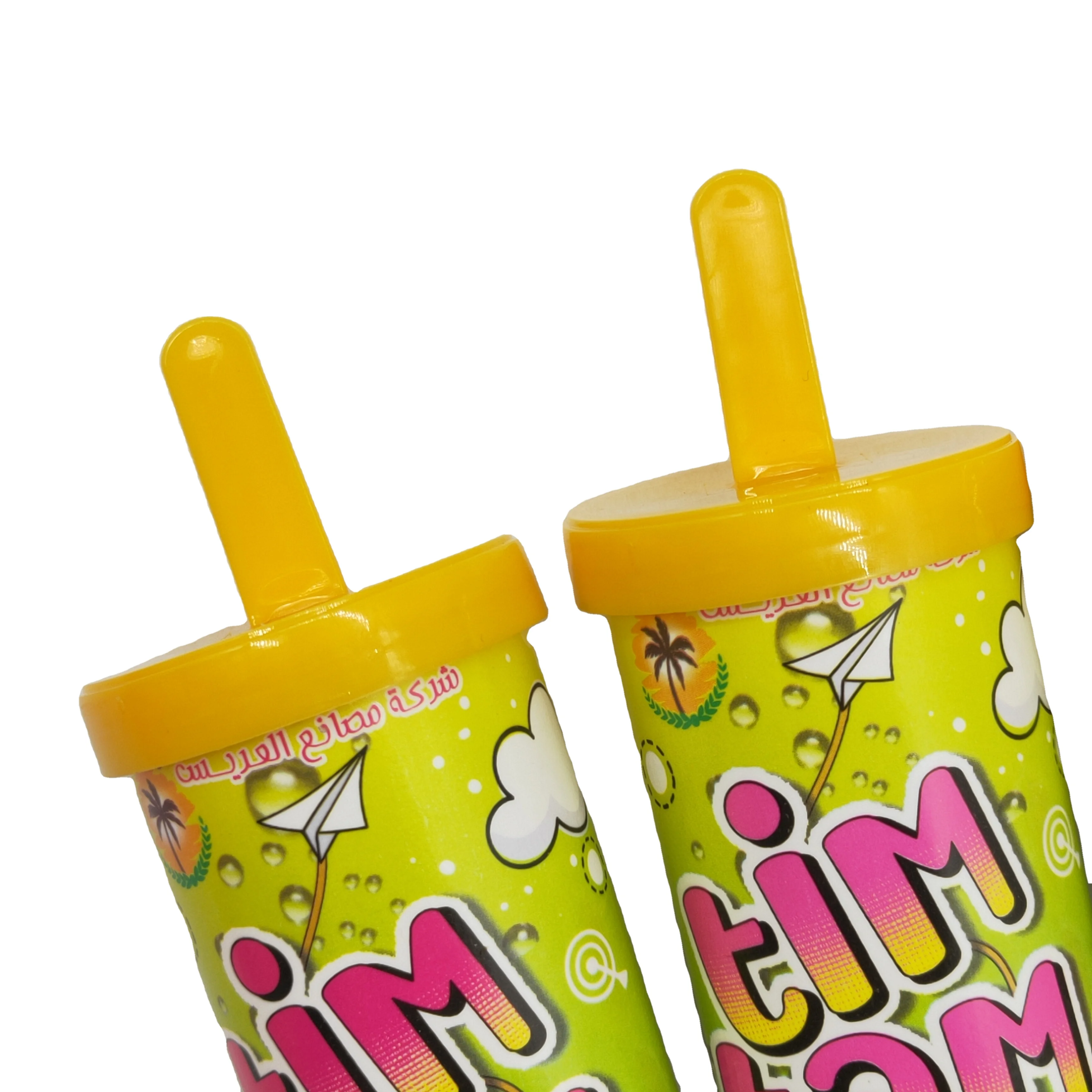 100ml Disposable Push up Ice Cream Cups Calippo Tube Lolly Jelly Aluminium Calippo Tube with Aluminum Foil Lid