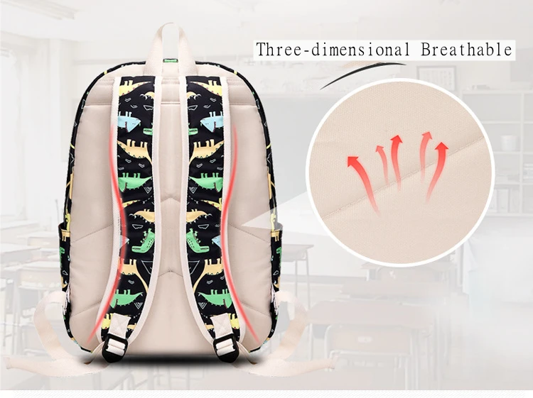 Wholesale Waterproof School Bag Set Kids Bagpack 3-piece Backpack With Lunch Bag for Boys Teenagers