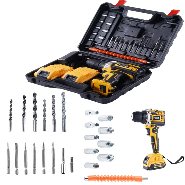 21V lithium electric drill tool set