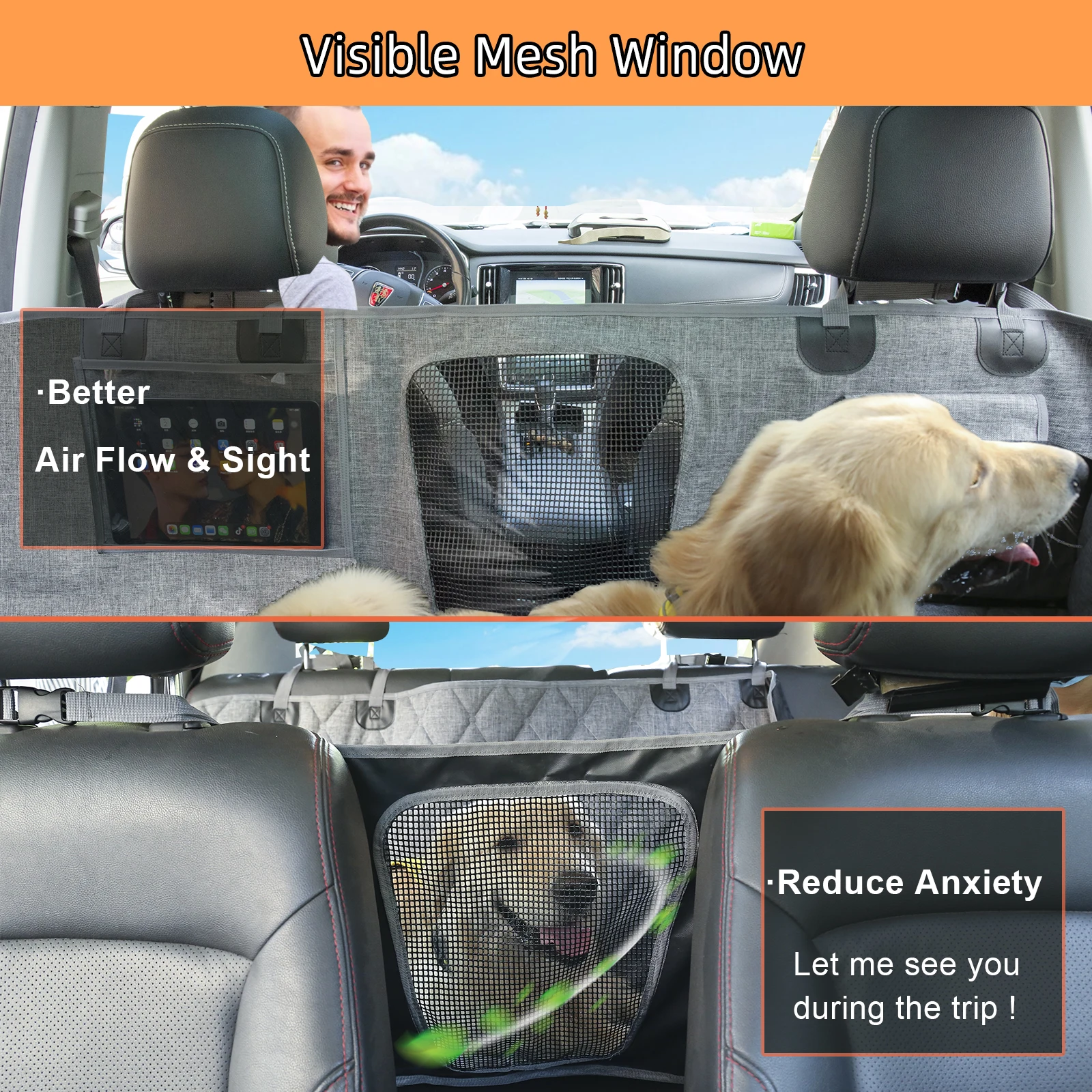 New Seat Car Waterproof Dogs Covers Pet Pets Travel Rear Hammock Active